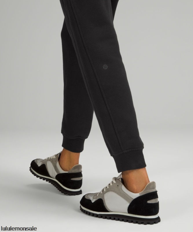 Lululemon Damen DELULU245 | Schwarz Scuba High-rise Jogginghose Aus Fransenfrottee